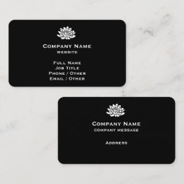 Individuell anpassbare Black Business Card Visitenkarte