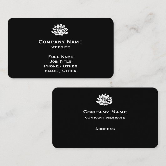 Individuell anpassbare Black Business Card Visitenkarte (Vorne/Hinten)