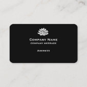 Individuell anpassbare Black Business Card Visitenkarte (Rückseite)
