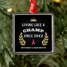Individuell anpassbare Blätter für den Brustkrebs- Ornament Aus Metall