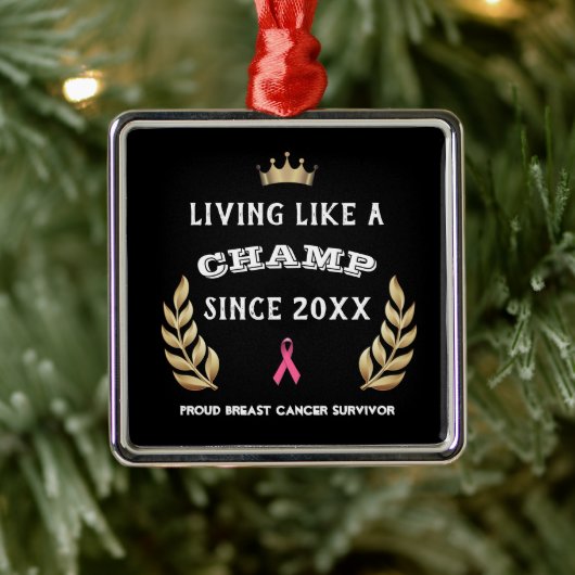 Individuell anpassbare Blätter für den Brustkrebs- Ornament Aus Metall (Baum)