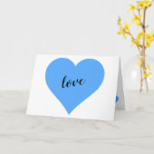 Individuell anpassbare Blue Heart Baby Card Karte (Gelbe Blume)