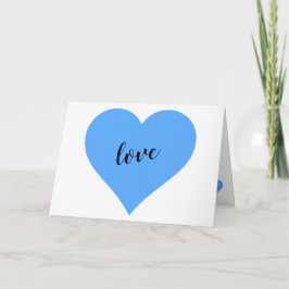 Individuell anpassbare Blue Heart Baby Card Karte