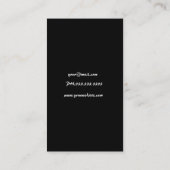 Individuell anpassbare Blue Monogram Business Card Visitenkarte (Rückseite)
