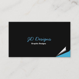 Individuell anpassbare Blue Monogram Business Card Visitenkarte