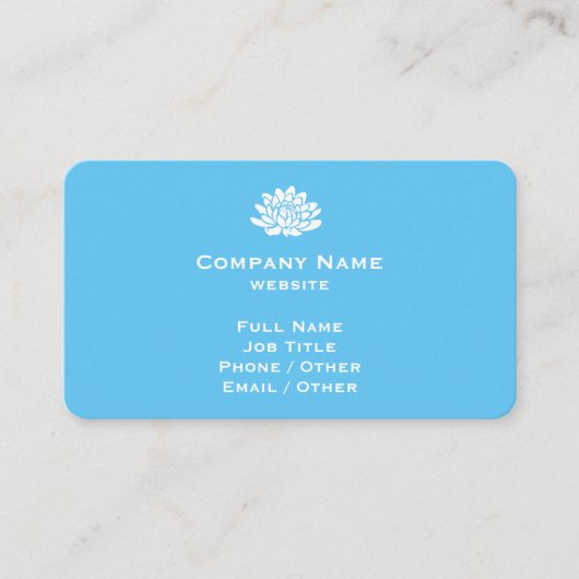 Individuell anpassbare Bright Blue Business Card Visitenkarte (Vorderseite)
