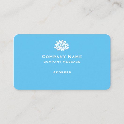 Individuell anpassbare Bright Blue Business Card Visitenkarte (Rückseite)