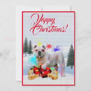 Individuell anpassbare Britische Bulldog Yappy Xma Ankündigung