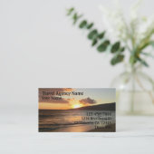 Individuell anpassbare Business Cards für Reisebür Visitenkarte (Stehend Vorderseite)