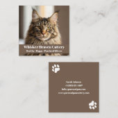 Individuell anpassbare Cattery Business Card mit C Quadratische Visitenkarte (Vorne/Hinten)