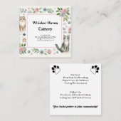 Individuell anpassbare Cattery Business Card mit C Quadratische Visitenkarte (Vorne/Hinten)