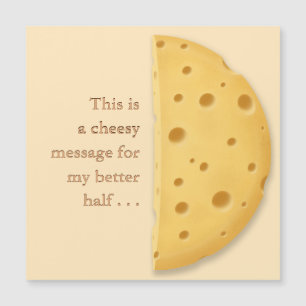 Individuell anpassbare Cheesemitteilung Charming R Magnetkarte