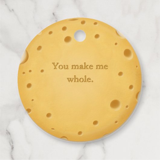 Individuell anpassbare Cheesy Message Romantischer Geschenkanhänger (Rückseite)