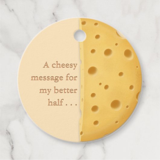 Individuell anpassbare Cheesy Message Romantischer Geschenkanhänger (Vorderseite)