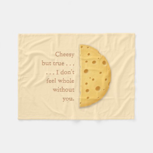 Individuell anpassbare Cheesy Romantic Message Tro Fleecedecke (Vorderseite (Horizontal))