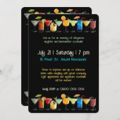 Individuell anpassbare Cocktail-Party Einladung (Vorne/Hinten)