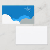 Individuell anpassbare Corporate Aviation Visitenkarte (Vorne/Hinten)