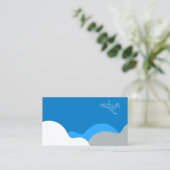 Individuell anpassbare Corporate Aviation Visitenkarte (Stehend Vorderseite)