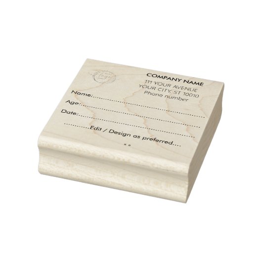 Individuell anpassbare Datenerhebungsform Schwarz  Gummistempel (Stempel)