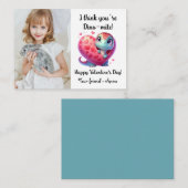 Individuell anpassbare Dino-mite Valentine's Day-K Mitteilungskarte (Vorne/Hinten)