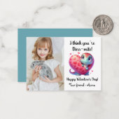 Individuell anpassbare Dino-mite Valentine's Day-K Mitteilungskarte (Vorderseite/Rückseite Beispiel)