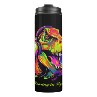 Individuell anpassbare Dino Vibes Thermal Tumbler Thermosbecher