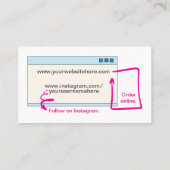 Individuell anpassbare Donut Shop Business Card Visitenkarte (Rückseite)