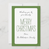 Individuell anpassbare doppelseitige Weihnachtsfot Einladung (Rückseite)