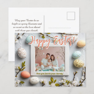 🐰 🥚 🌸 individuell anpassbare Egg-stravagant Ost Feiertagspostkarte