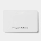 Individuell anpassbare, einfache, einzigartige Des Ausweis (Rückseite)