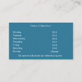 Individuell anpassbare einfache Visitenkarte (Rückseite)