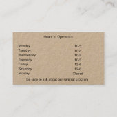 Individuell anpassbare einfache Visitenkarte (Rückseite)