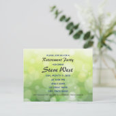 Individuell anpassbare Einladung zur Pensionierung Postkarte (Stehend Vorderseite)