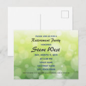 Individuell anpassbare Einladung zur Pensionierung Postkarte (Vorne/Hinten)