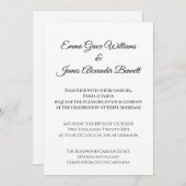Individuell anpassbare elegante Hochzeitsfeier Einladung (Vorne/Hinten)