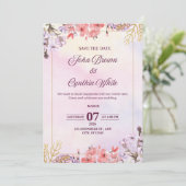 Individuell anpassbare elegante Hochzeitsfeier Einladung (Stehend Vorderseite)