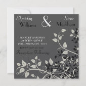 Individuell anpassbare elegante WEDD-EINLADUNG Einladung (Rückseite)