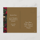 Individuell anpassbare Elegante Weihnachtskarte mi Feiertagspostkarte (Rückseite)