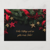 Individuell anpassbare Elegante Weihnachtskarte mi Feiertagspostkarte (Vorderseite)