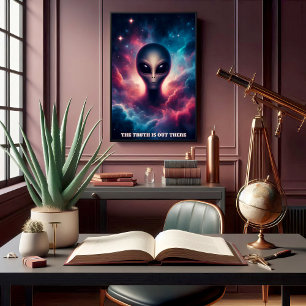 Individuell anpassbare Extraterrestrische Lebensfo Poster