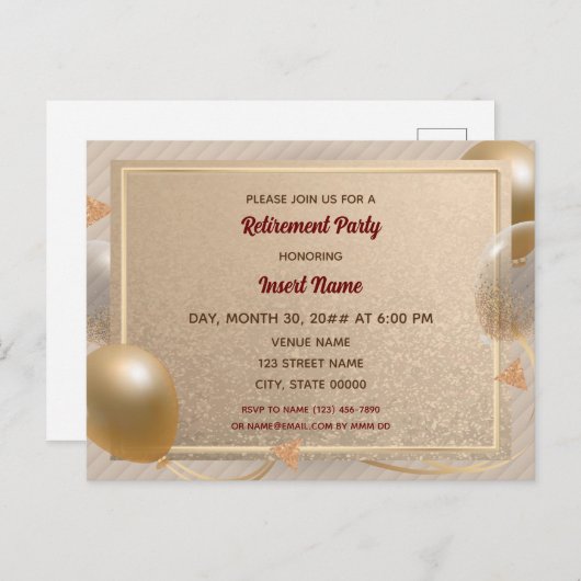 Individuell anpassbare extravagante Altersvorsorge Postkarte (Vorne/Hinten)