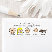 Individuell anpassbare Familie mit Dog-Adressmarke (Insitu)