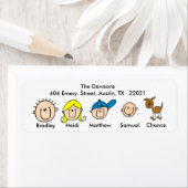 Individuell anpassbare Familie mit Dog-Adressmarke (Insitu)