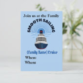 Individuell anpassbare Familienurlaub Smooth Saili Save The Date (Stehend Vorderseite)