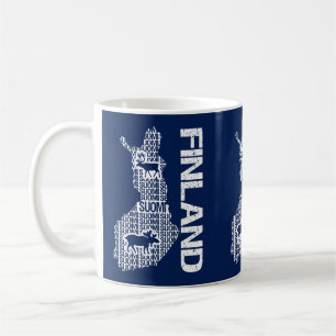 Individuell anpassbare FINNLAND MAP-Tasse - wählen Kaffeetasse