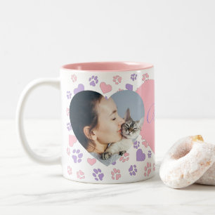 Individuell anpassbare Foto-Tasse für Cat Lovers Zweifarbige Tasse