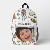 Individuell anpassbare Foto- und Namenskinder Bedruckter Rucksack (Vorderseite)