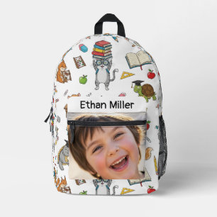 Individuell anpassbare Foto- und Namenskinder Bedruckter Rucksack