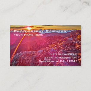 Individuell anpassbare Fotografie-Tageskarten Visitenkarte