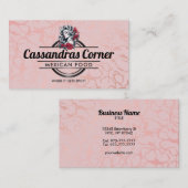 Individuell anpassbare Frauenlogo rosa Visitenkart Visitenkarte (Vorne/Hinten)